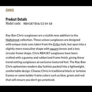 Ray Ban Unisex sunglasses 😎